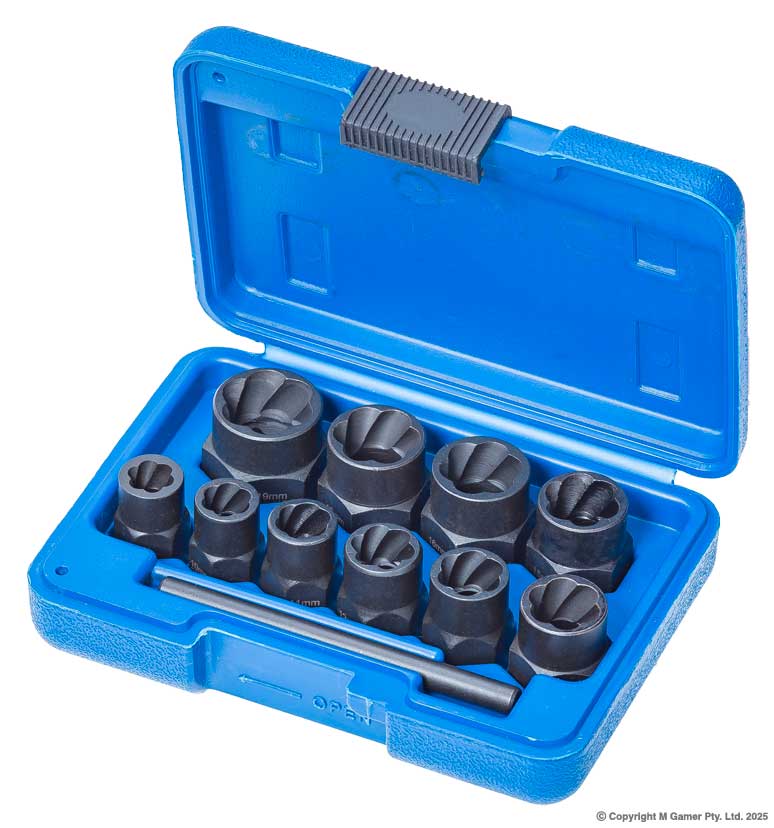 10 Piece Damaged Bolt Remover Set